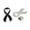D, variant on Holy Spirit Dove Pin Funeral Favors, Awareness Ribbon Forever in Our Hearts Memorial Pin Mourning Remembrance Gift for Loss of Loved One, Memorial Gift, Black