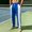 Blue, variant on Men's Casual Pants Color Block Loose Fit Pants for Commute, Urban Style Straight Leg Pants with Pockets Blue S
