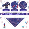 thumbnail image 2 of Paquete de 2 bandanas para perros del 4 de julio, suministros para fiestas para perros del Día de la Independencia, bufanda triangular para mascotas, pañuelo para la cabeza para mascotas, 2 of 5