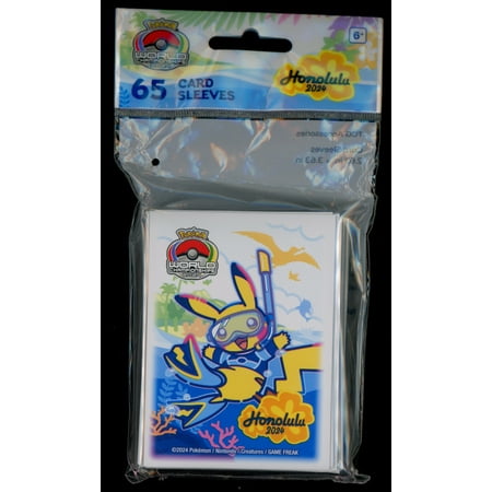 Pokemon 2024 World Championships Honolulu Hawaii Scuba Pikachu Card Sleeves (65ct)