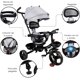 thumbnail image 2 of Triciclo para Niños The Baby Shop  con toldo, luz y sonido Gris -, 2 of 7