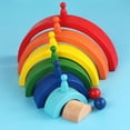 thumbnail image 4 of Rainbow Stacker Puzzle de Bloques para 3 4 5 + íris, 4 of 9