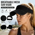 thumbnail image 5 of TFEOQRY Unisex Sun Visor Hat Wide Brim Lightweight Breathable UV Protection Adjustable Empty Top Baseball Mesh Cap, 5 of 5