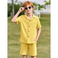 thumbnail image 2 of Camisa y pantalones cortos de playa Haloumoning para niños de 5 a 14 años, 2 of 6