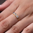 thumbnail image 2 of Earth Gems Jewelry Tanzanite Three-Stone Ring, 925 Sterling Silver Stackable Ring for Women, 2 of 5