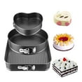 ENLOY Springform Pan Set of 3 Nonstick Cheese Cake Pans, Leakproof ...