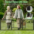 thumbnail image 5 of Txh001 Garden Fence 64ft(L)×24in(H) Animal Barrier Decorative Garden Fencing with Gate for Backyard Patio, 5 of 7
