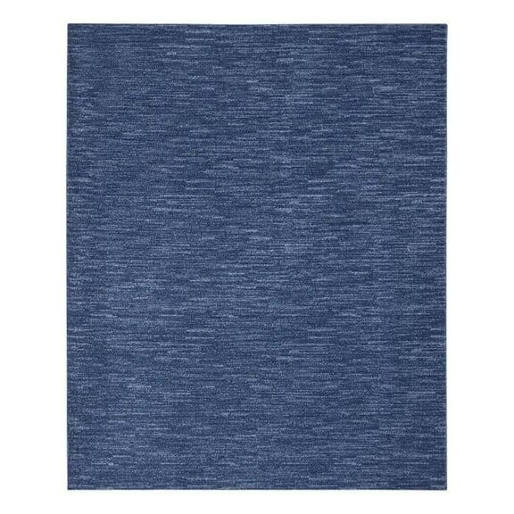 Pemberly Row 7' x 10' Navy Blue Fabric Outdoor Area Rug (7' x 10')