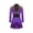 Purple, variant on Hvyesh Womens Tassel Bodysuit Skirt Long Sleeve Circus Ringmaster Dress Keyhole Back Party Costume