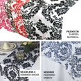 thumbnail image 3 of Efavormart Black Damask Flocking Premium Table Top Runner For Weddings Party Banquet Decor Fit Rectangle and Round Table, 3 of 7