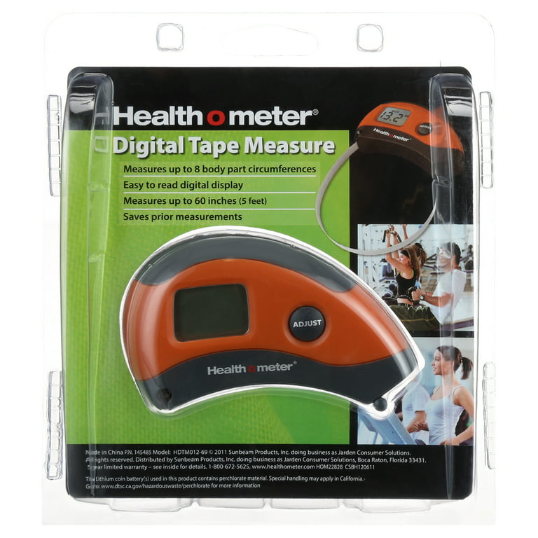 Health o Meter Digital Display Body Tape Measure Health Management Tool, 6  Feet 