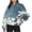 Blue, variant on WXLWZYWL Trendy Sweatshirts For Women 2023 Women'S Printed Long-Sleeved Half-Zip Hoodless Stand-Up Collar Hoodie