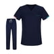 thumbnail image 5 of Conjunto de ropa quirúrgica para hombres y mujeres, ropa de trabajo de esteticista, camiseta y pantalones quirúrgicos de manga corta lavables a máquin, 5 of 8