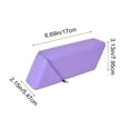thumbnail image 3 of Roiihwy Standing Aesthetic Triangular Design Pencil Case Pouch, Portable Pen Bag Holder Wide with Drawer(Purple), 3 of 6