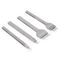 thumbnail image 2 of 4mm 4 In 1 DIY Prong Diamond Chisel Leather Craft Tools Hole Punch Tool Set Kit, 2 of 8