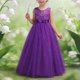 thumbnail image 5 of Vestido de Encaje Blanco de Manga Larga Cuadrado Cuello Girado Abajo Arco Falso Dos Piezas Vestido de Baile de Estudiantes Británicos para Niños Grandes 5-16 Años de Edad, 5 of 7