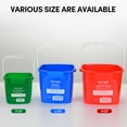 thumbnail image 4 of Matthew Red&Green&Blue Detergent and Sanitizing Cleaning Bucket 8 Quart Cleaning Pail,Set of 3 Square Containers,Built-In Spout w/Handle,Wash Rinse Sanitize Handwash Bucket,Incl.3Pcs Microfiber Cloths, 4 of 8