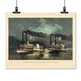 thumbnail image 2 of Print: A Midnight Race On The Mississippi, 1890, 2 of 4