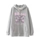 thumbnail image 4 of Estilo oscuro hip hop gótico Harajuku Y2K mariposa estampado de letras cremallera Sudadera con capucha Harajuku chaqueta sudadera, 4 of 5