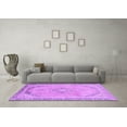 thumbnail image 3 of Ahgly Company Indoor Round Abstract Purple Modern Area Rugs, 3' Round, 3 of 4