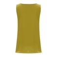 thumbnail image 5 of Women's Summer Sleeveless Double Layer Top T-Shirts Blouses Solid Color Loose Fit Casual Daily Wear Vacation Beach Outfits Fashion Essential Gift for Women | Sopatenor,Gold XL, 5 of 9