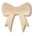 thumbnail image 2 of Unfinished Wood Etched Bow Shape 4" / 1/8", 2 of 2