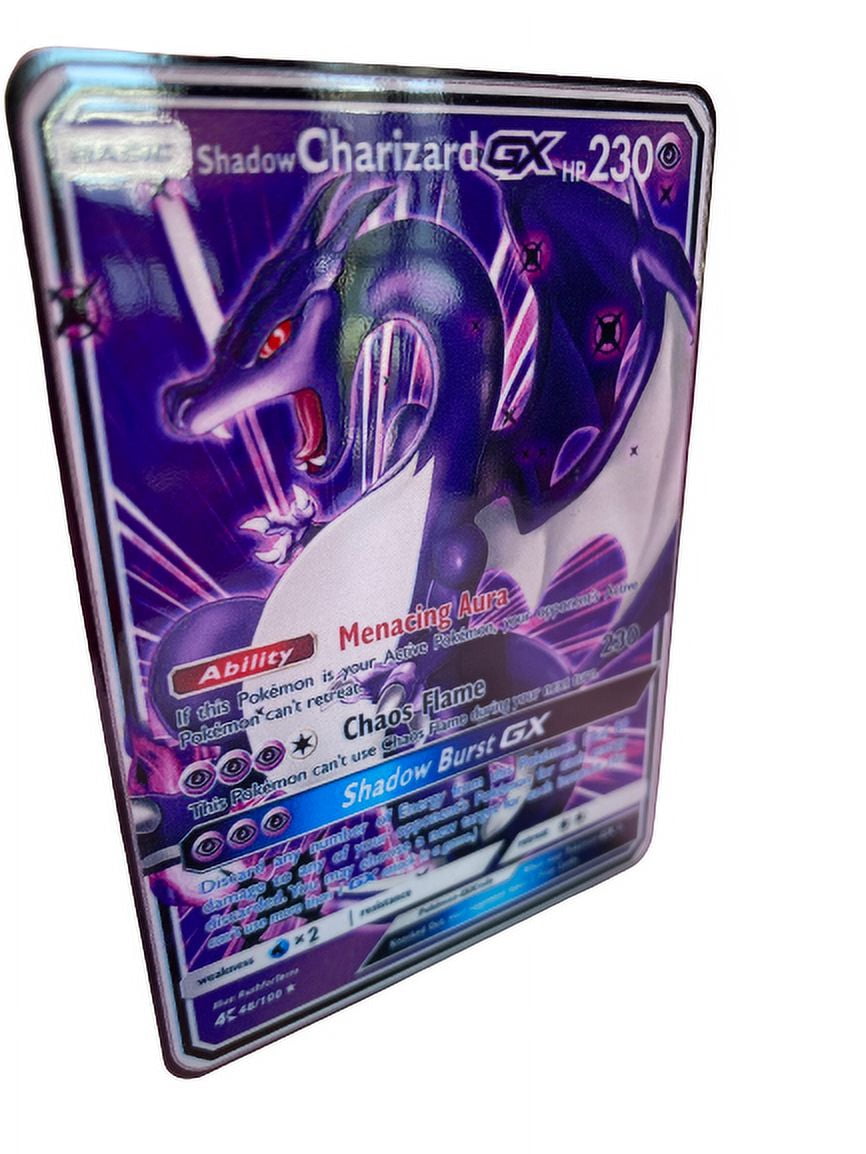 Shadow Dracaufeu Carte Pokémon Metal Black GX Carte (HP 300) Tag