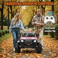 thumbnail image 4 of Funride 4WD 24 Volt Ride on Truck, 2 Seater Electric Car for Kids, Power Car Wheels with Remote, Bluetooth, LED Lights, Pink, 4 of 10