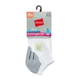 thumbnail image 3 of Hanes Comfort Fit Women's No-Show Socks, 6-Pairs Assorted White/Grey 5-9, 3 of 6