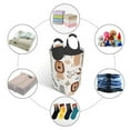 thumbnail image 5 of XMXT Collapsible Laundry Basket Hamper, Boho Lion Hand Drawing Large Laundry Bag Clothes Hamper with Aluminum Handle, 50L, 5 of 7