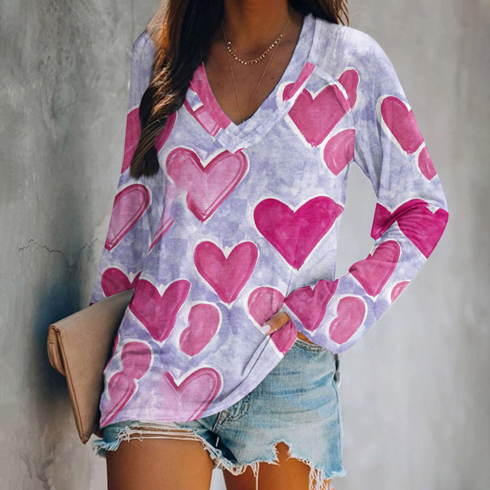 H&M Long Shirt pink weave pattern casual look Fashion Shirts Long Shirts 