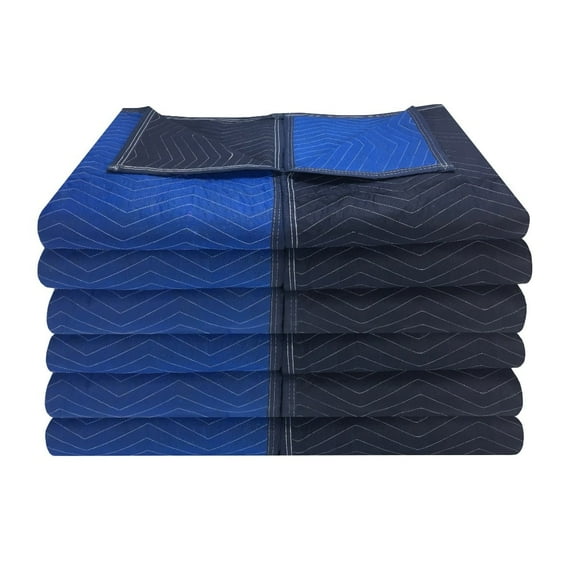 UBMOVE Supreme Professional Quality Moving Blankets , 72" x 80", Blue, 12 pack