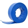 thumbnail image 4 of 2"x 50 FT Pool Backwash Hose, Blue Heavy Duty Reinforced PVC Lay Flat Water Discharge Hose for Swimming Pool Filter Pump,with 2 Clamp, 4 of 6