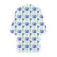 thumbnail image 3 of Cardigan for Women Summer Floral Printed Puff Sleeve Chiffon Kimono Loose Cover Up Casual Blouse Tops Womens Cardigan Sweaters, 3 of 6