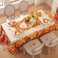 thumbnail image 2 of Fall Tablecloth Rectangle 60" x 120", Maple Leaves Pumpkin Table Cloth Washable, Stain Resistant Polyester Autumn Table Cover for Harvest Farmhouse Parties Dinner Decor., 2 of 6