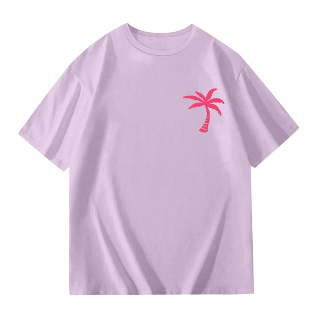 Hiiyo Big Girls Short Sleeve T Shirt Drop Shoulder Loose T-Shirt, Sizes 3-14