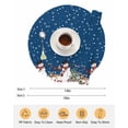 thumbnail image 6 of 13 Inch Round Placemats Set of 4, Navy Blue Christmas Non Slip Heat Insulation PP Table Mats, Snowman Snowflake Xmas Tree Ball Elk Washable Place Mats for Kitchen Dining Party Table Decor, 6 of 7