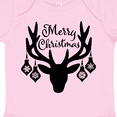 thumbnail image 4 of Inktastic Merry Christmas Reindeer Antlers with Ornaments Boys or Girls Baby Bodysuit, 4 of 5