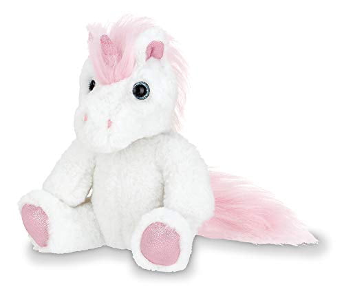 Handbag 7 inches Bearington Dreamer Carrysome Girls Plush White and Pink Unicorn Stuffed Animal Purse 
