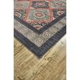 thumbnail image 2 of Feizy Saphir Obzeet Modern Paisley, Gray/Taupe/Red, 5'3" x 7'6" Area Rug Sheen Cottage Design Carpet for Living Dining Bed Room, 2 of 4