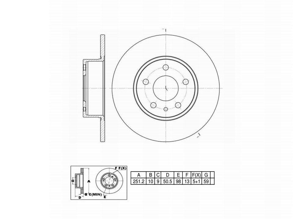 Winstop Brake Rotor, Rear WS229391, Alfa Romeo 164 1995-1991