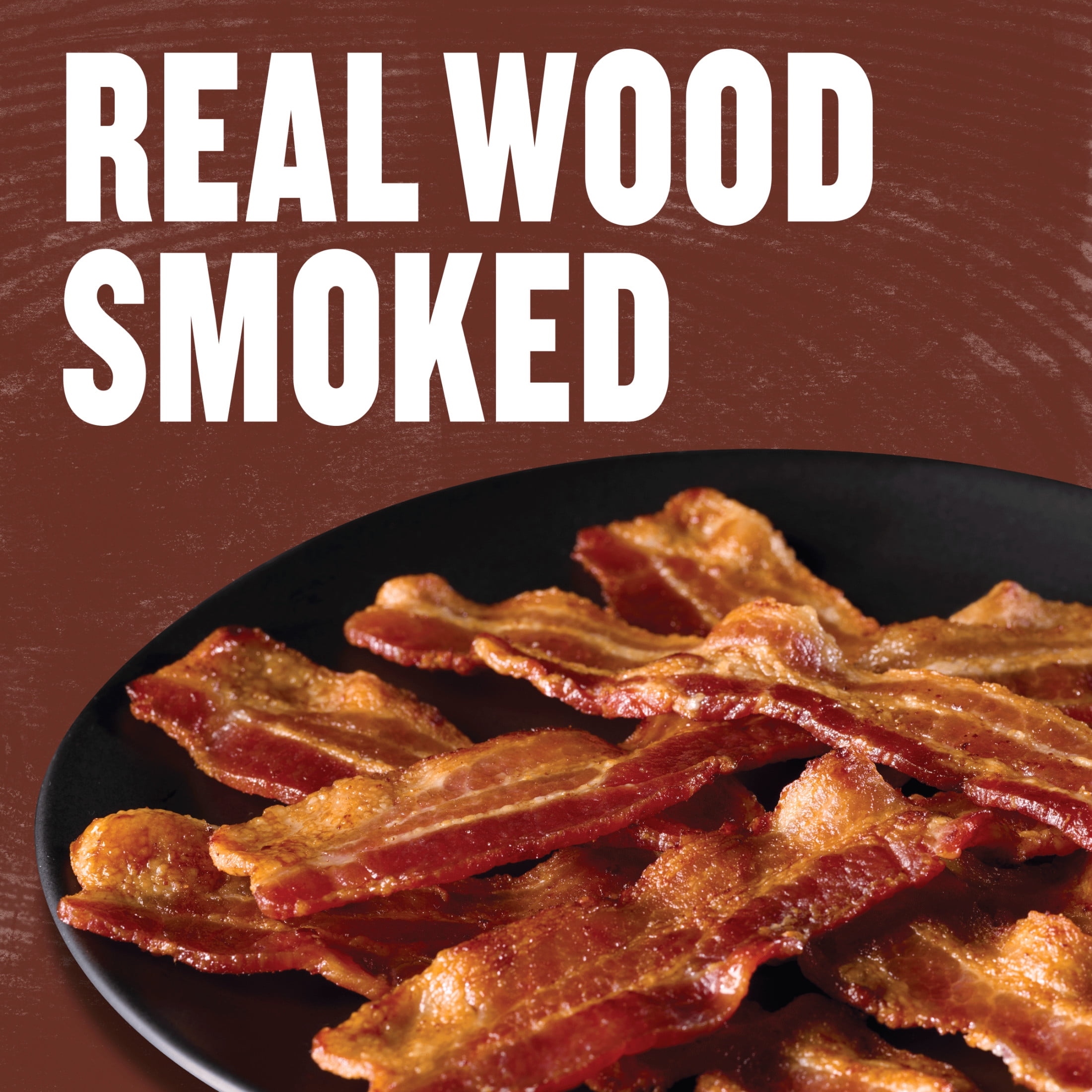 Wright Brand Hickory Real Wood Smoked Thick Cut Sliced Bacon, 48 oz