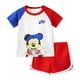 thumbnail image 2 of Camiseta de manga corta para niños, a la moda ropa de verano, camisetas informales holgadas de cuello redondo + pantalón corto de algodón con estampado completo, conjunto de 2 piezas, 2 of 3