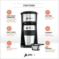 AdirChef Single Serve Coffee Maker, 15 oz. Capacity, Grab & Go, W