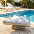 thumbnail image 7 of Inflatable Pool Cup Holder Float for 6 Drinks Wearable Hat Summer Floating Beverage Caddy, 7 of 7