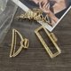 thumbnail image 5 of Paquete de 3 pinzas para el pelo grandes CHAO Aleación de metal dorado para mujeres y niñas, 5 of 5