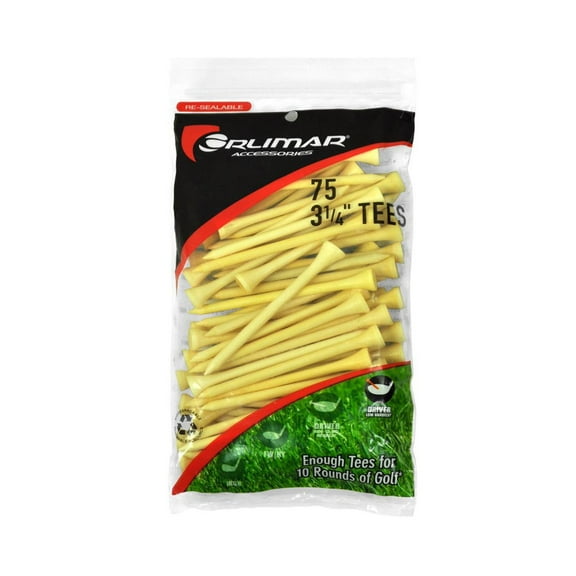 Orlimar 3 1/4-Inch Golf Tees 75-Pack (Natural)