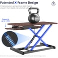 thumbnail image 4 of XUYIDAN Standing Desk Converter, 32 Inch Height Adjustable Sit to Stand Desk Riser, Home Office Dual Monitor and Laptop Tabletop Workstation with Wide Keyboard Tray, 4 of 14