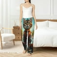 thumbnail image 4 of Salouo Riverside Meditating Cat Print Women's Pajama Pants Casual Loose Sweatpants PJs Flowy Pants Drawstring Palazzo for Women Wide Leg Pants Lounge Pajama -Medium, 4 of 8
