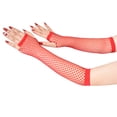 thumbnail image 4 of Minnieouse 1 par de guantes de red de malla para fiesta, mitones sin dedos para mujer, mitones de nailon para Cosplay, manga elástica para Rojo 10piezas, 4 of 6